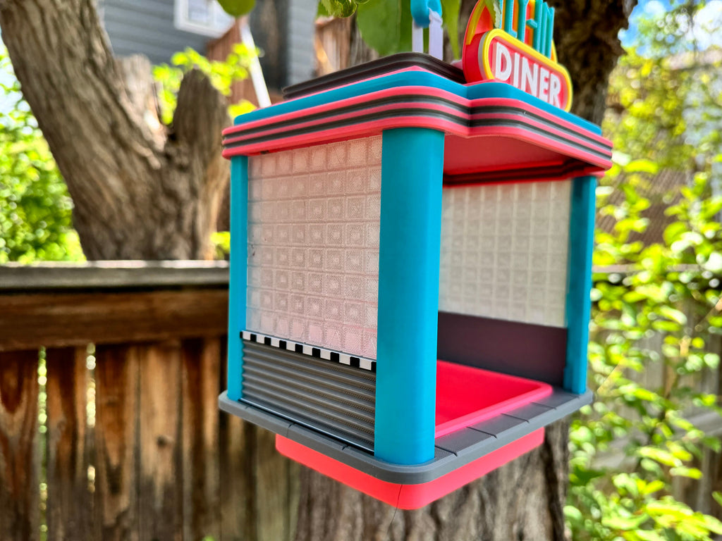 Bird Feeder | Retro Diner | 3D Printed