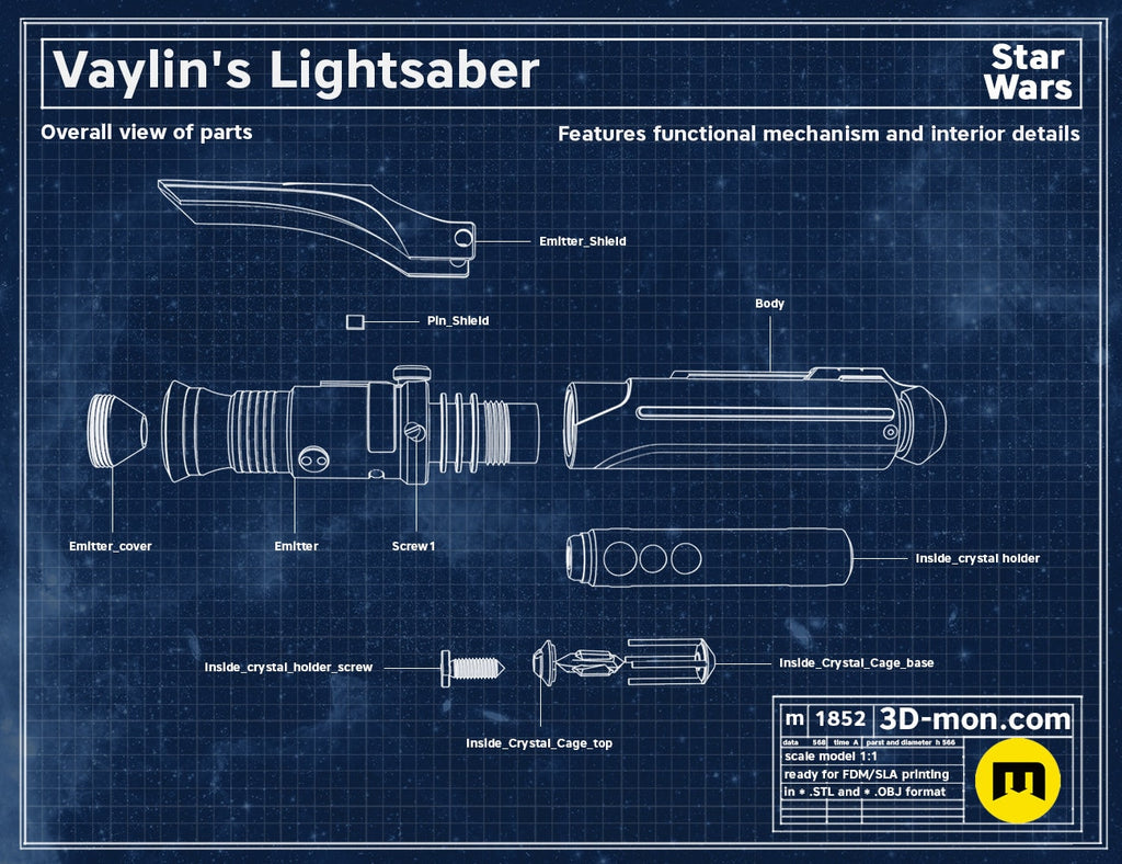Vaylin's Lightsaber | 3D Printed Prop