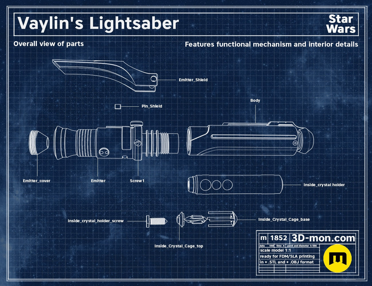 Vaylin's Lightsaber | 3D Printed Prop