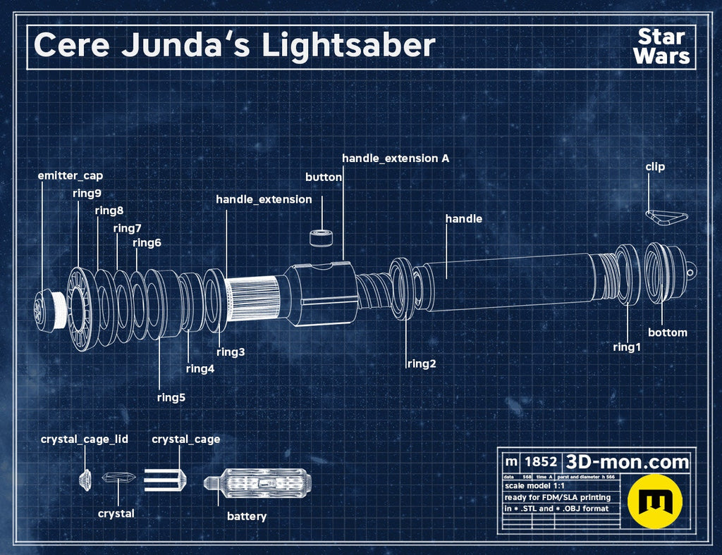 Cere Junda Lightsaber | 3D Printed Jedi Survivor Replica