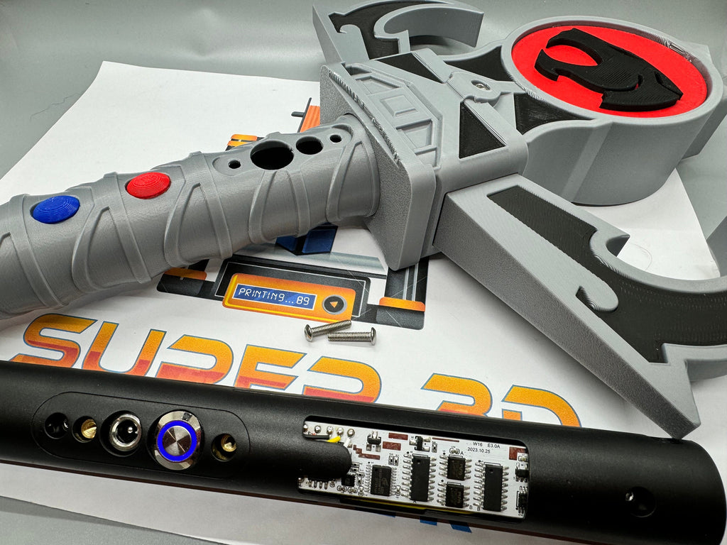 Thundercats Sword of Omens Lightsaber: 3D Printed, Light-Up with Sound