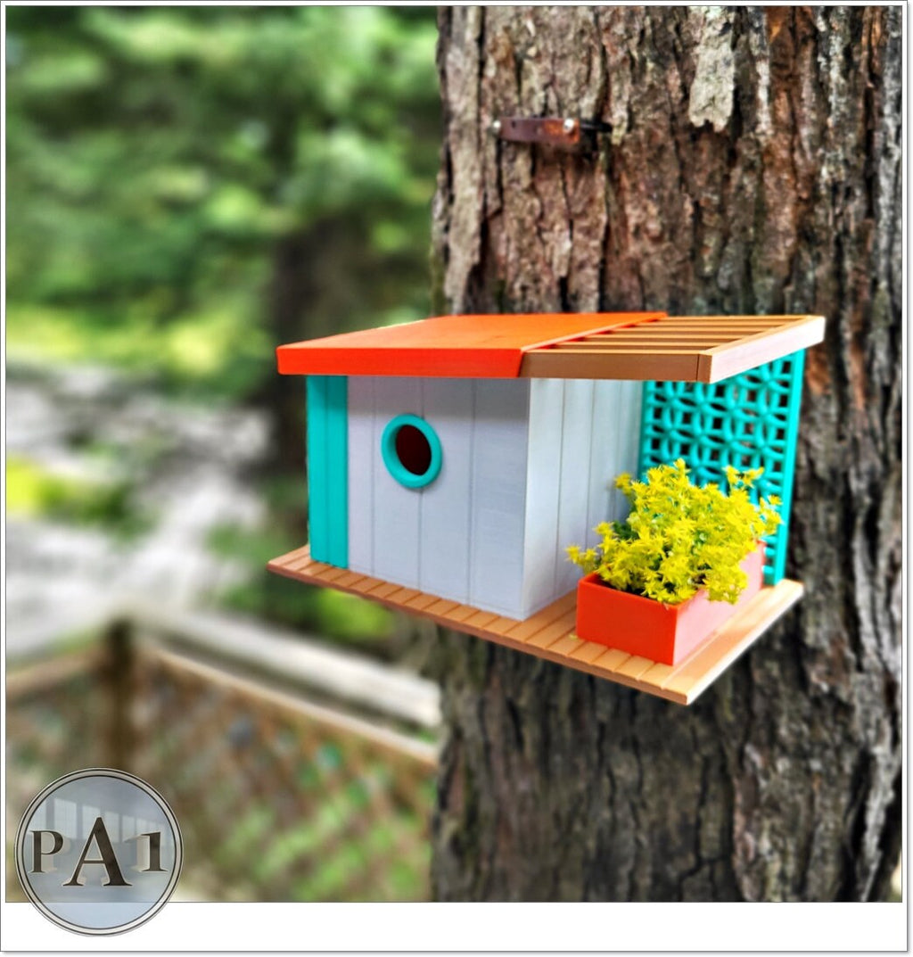 Bird House | Mid Century Modern v2 | 3D Printed