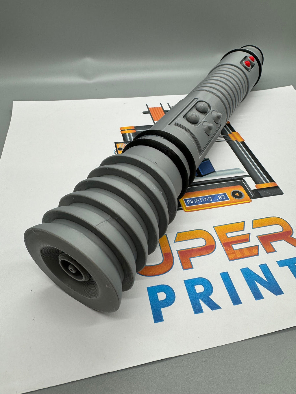 Kit Fisto's Lightsaber | No Paint Required | 3D Printed | Galaxy's Edge | Clone Wars | Lightsaber Display Mount on Desk or Wall