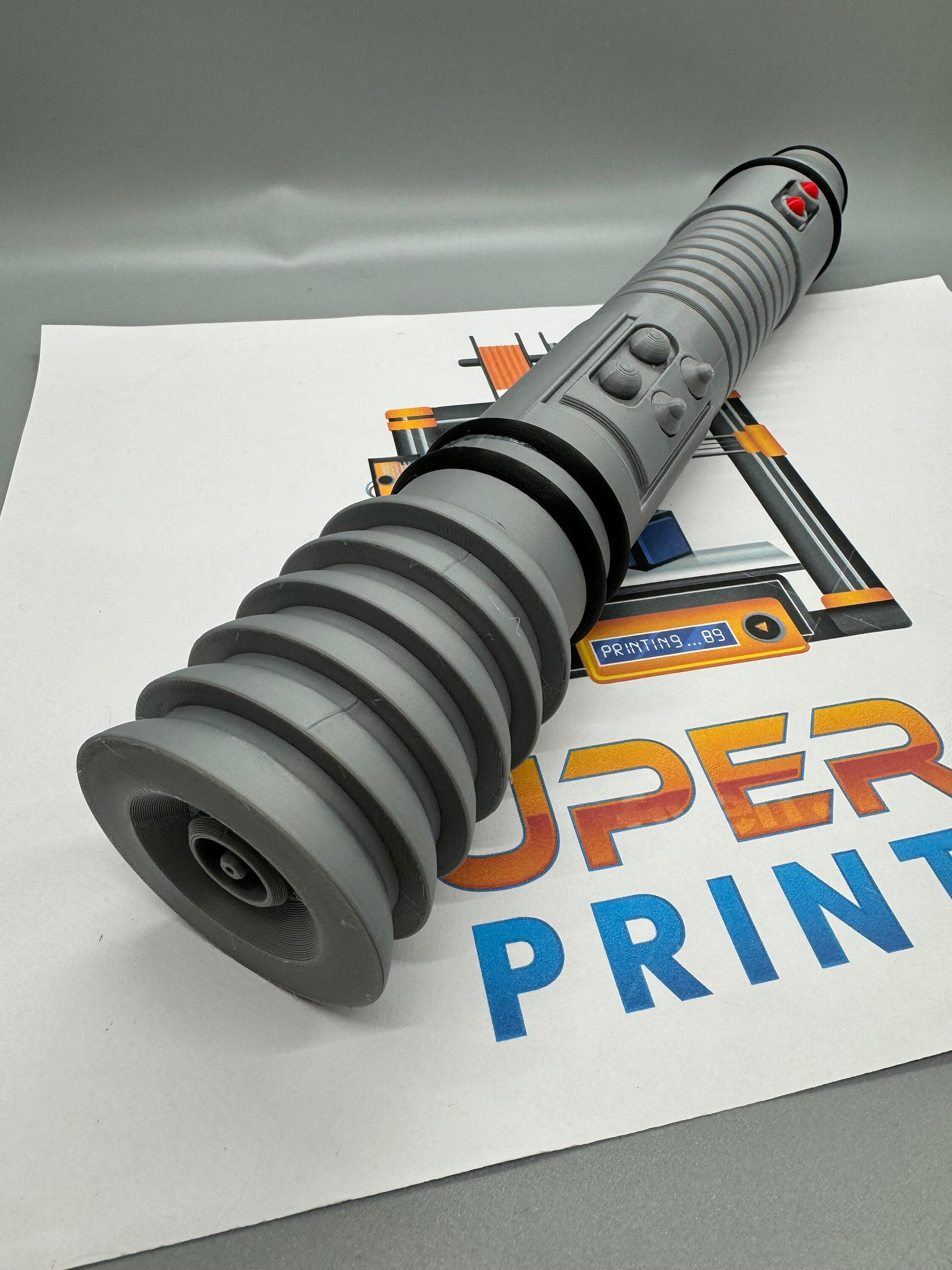 Kit Fisto's Lightsaber | No Paint Required | 3D Printed | Galaxy's Edge | Clone Wars | Lightsaber Display Mount on Desk or Wall