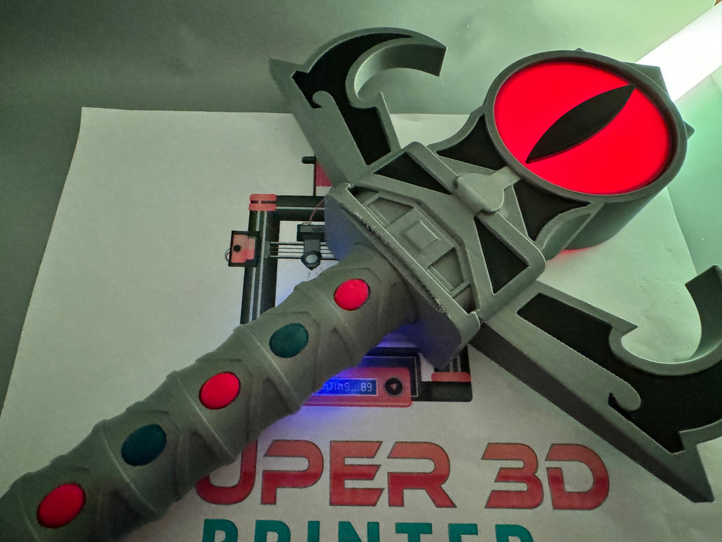 Thundercats Sword of Omens Lightsaber: 3D Printed, Light-Up with Sound