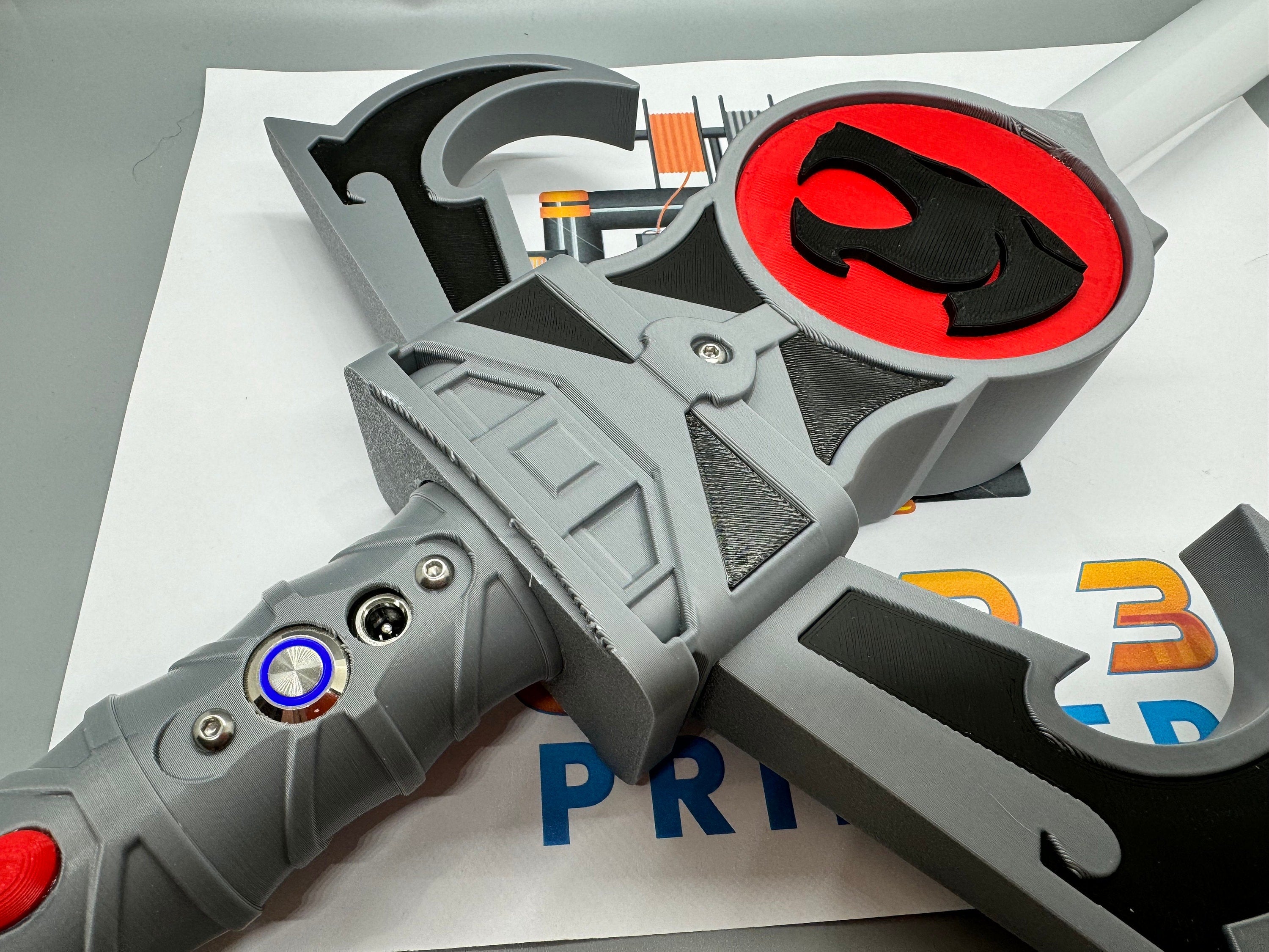 Thundercats Sword of Omens Lightsaber: 3D Printed, Light-Up with Sound