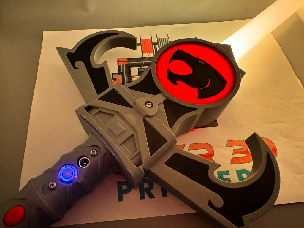 Thundercats Sword of Omens Lightsaber: 3D Printed, Light-Up with Sound