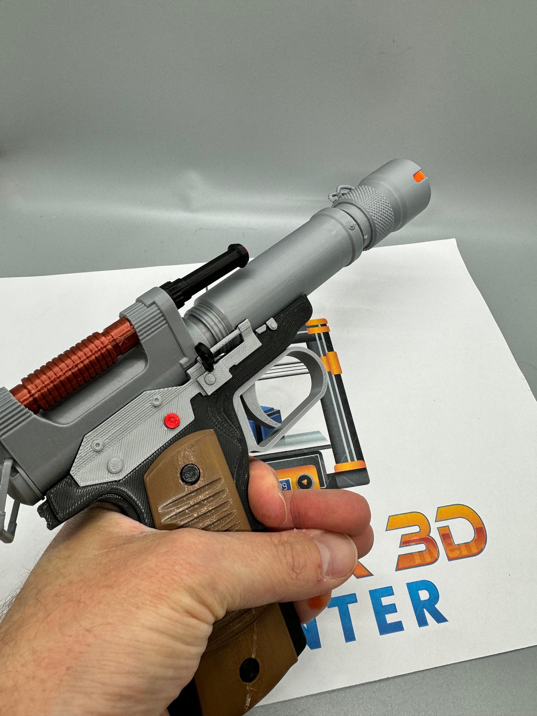 Kay Vess Blaster VM-19 Toy | Fully Assembled | No Paint Required | 3D Printed | Galactic Empire | Pyke | Movie Prop-Non-Functional