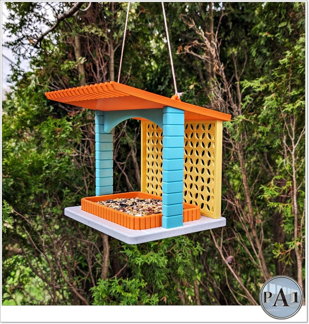 Bird Feeder | Mid Century Modern v2 | 3D Printed