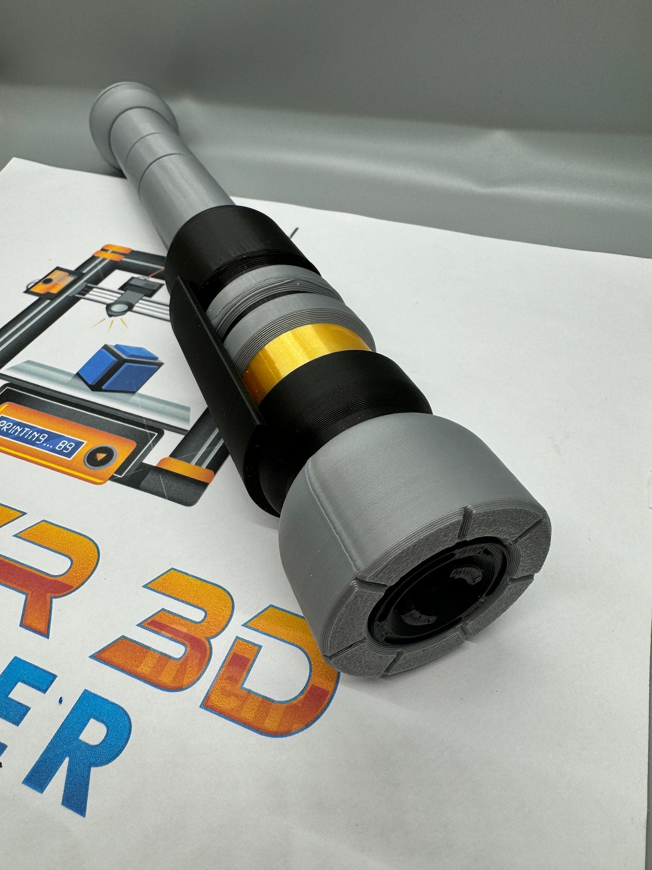 Qu Rahn Lightsaber | No Paint Required | 3D Printed | Dark Forces | Clone Wars | Lightsaber Display Mount on Desk or Wall