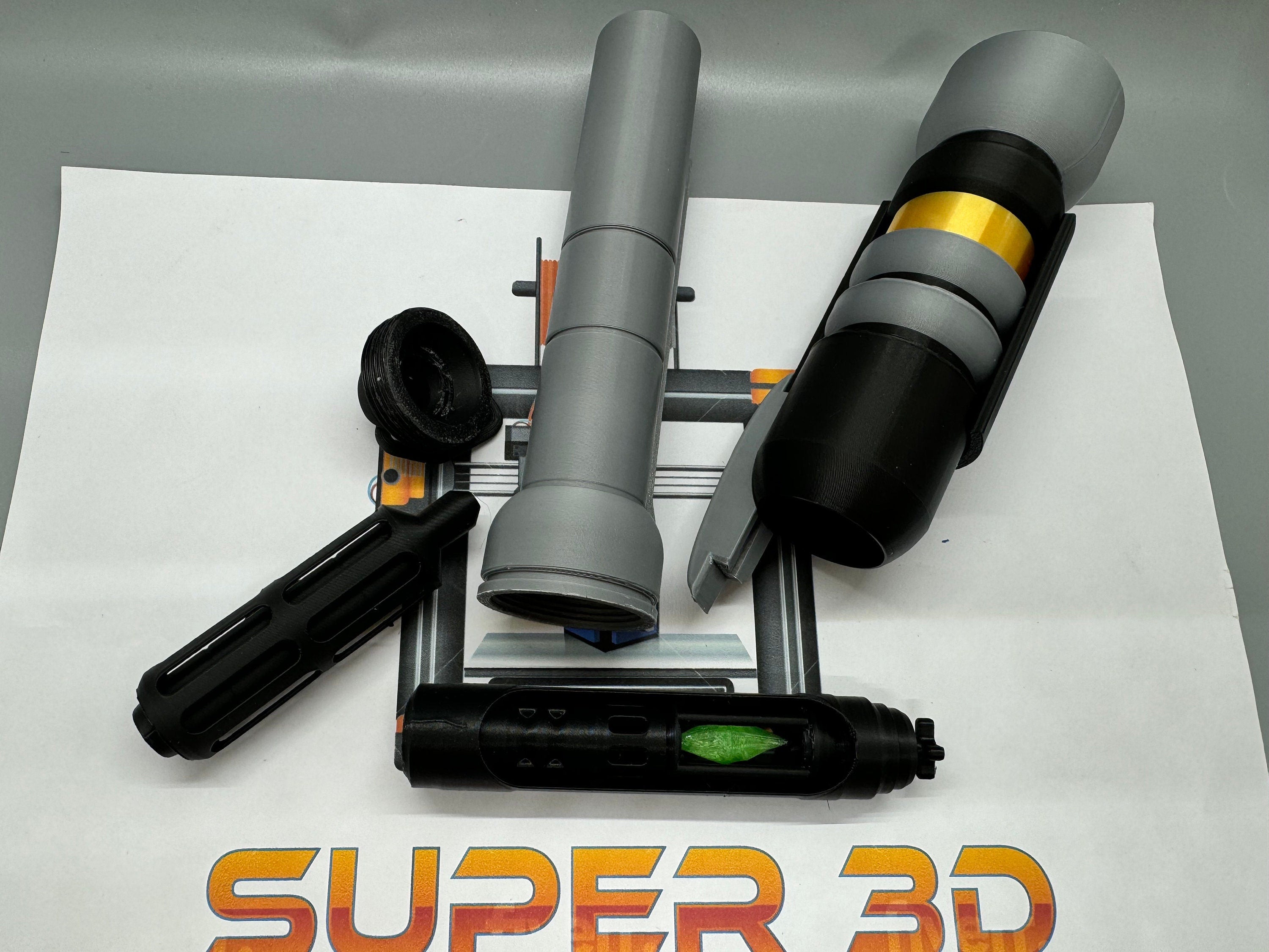 Qu Rahn Lightsaber | No Paint Required | 3D Printed | Dark Forces | Clone Wars | Lightsaber Display Mount on Desk or Wall