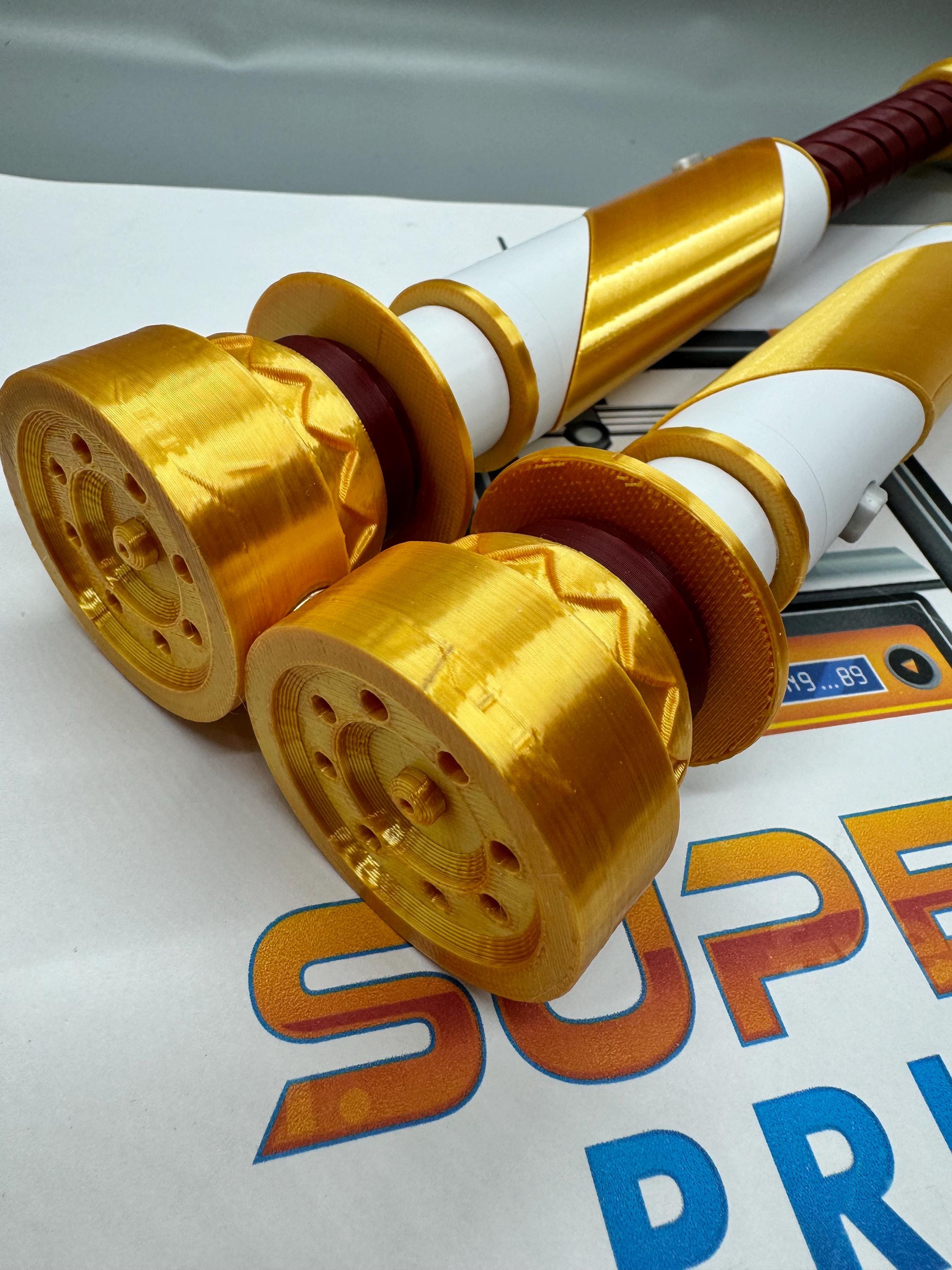 Orla Jareni Lightsaber: 3D Printed Hinged Double Blade - High Republic Prop