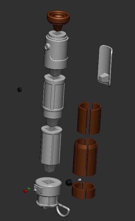 Indara's Lightsaber - The Acolyte - 3D Printed Prop