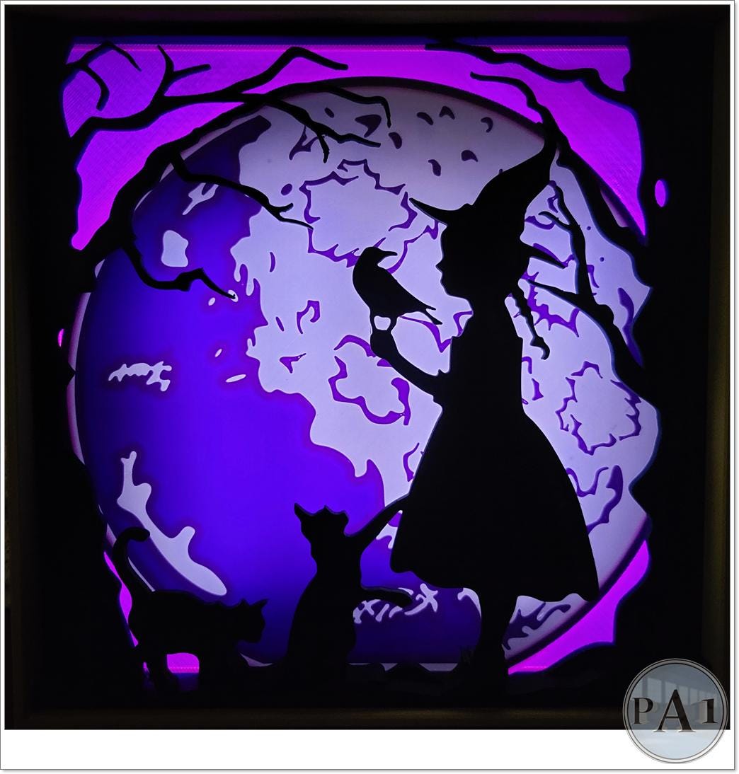 Halloween Countdown Calendar: 3D Printed Witch, Cats, Haunted House