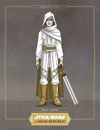 Orla Jareni Lightsaber: 3D Printed Hinged Double Blade - High Republic Prop