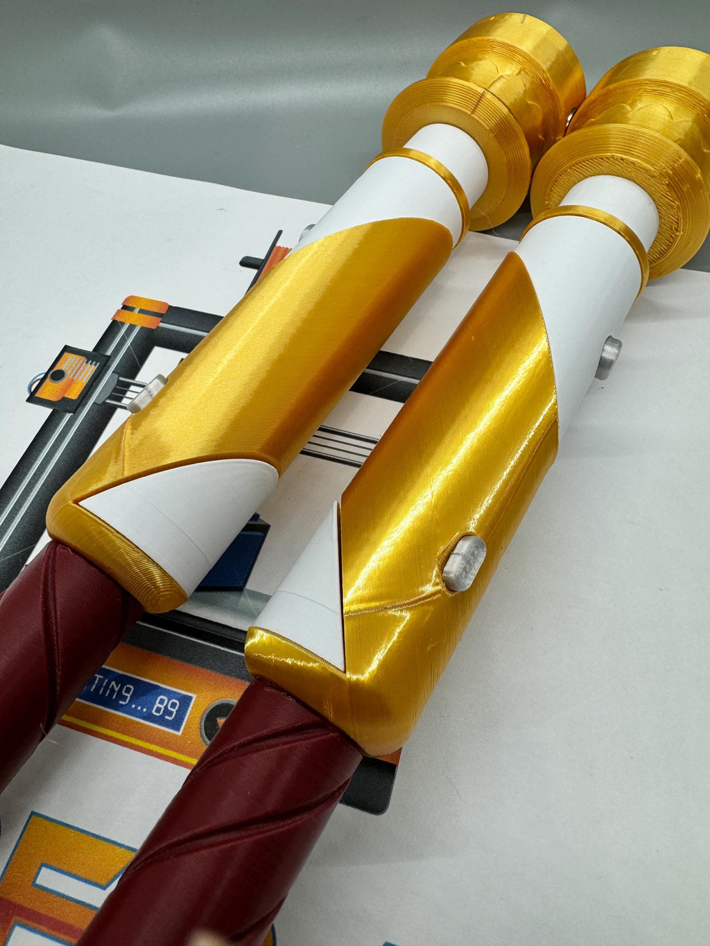 Orla Jareni Lightsaber: 3D Printed Hinged Double Blade - High Republic Prop