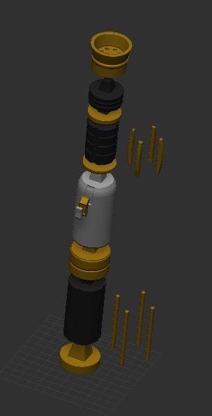 Bell Zettifar Lightsaber: 3D Printed High Republic Prop