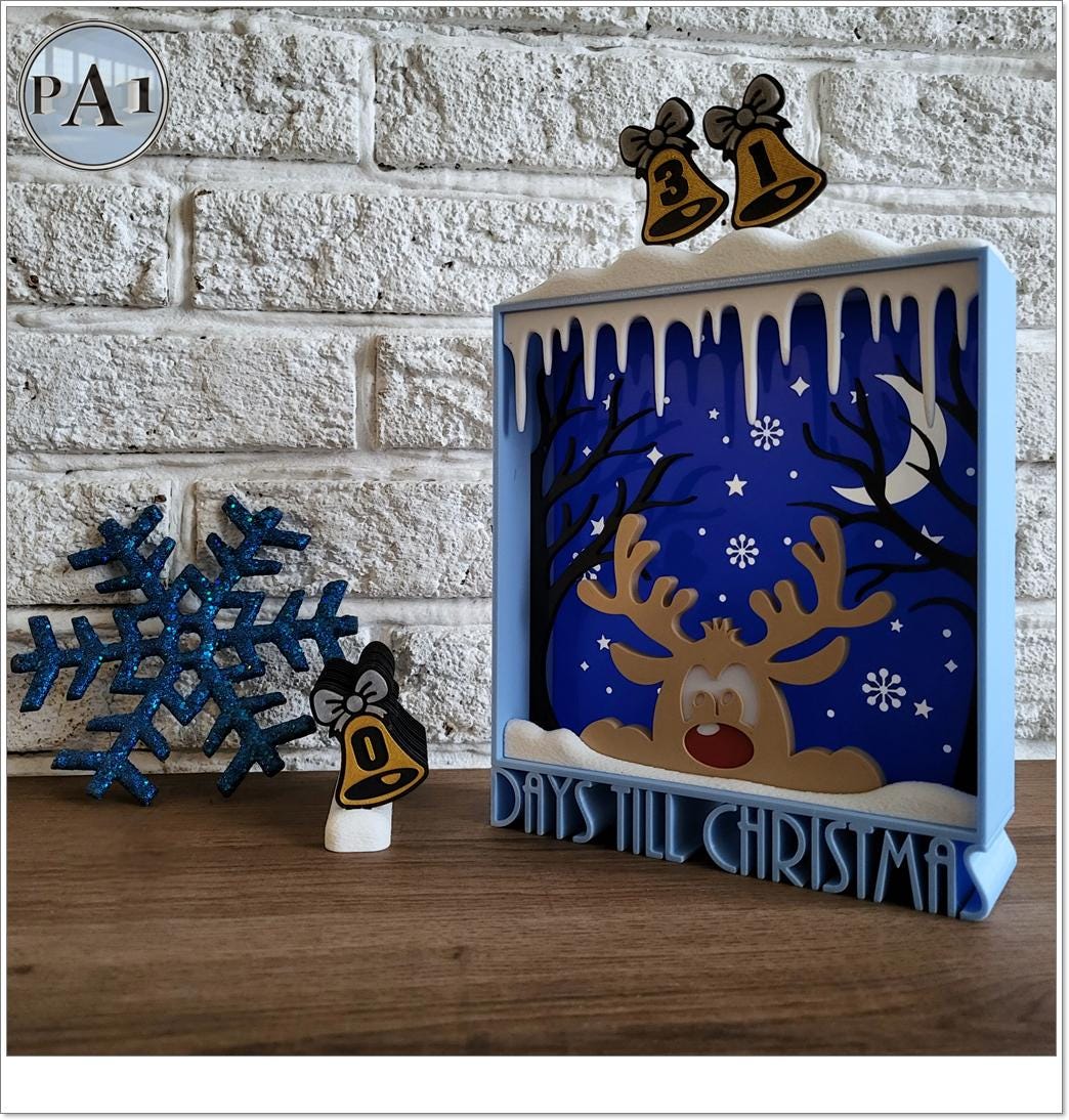 Christmas Countdown: Rudolph Reindeer 3D Printed Holiday Decor