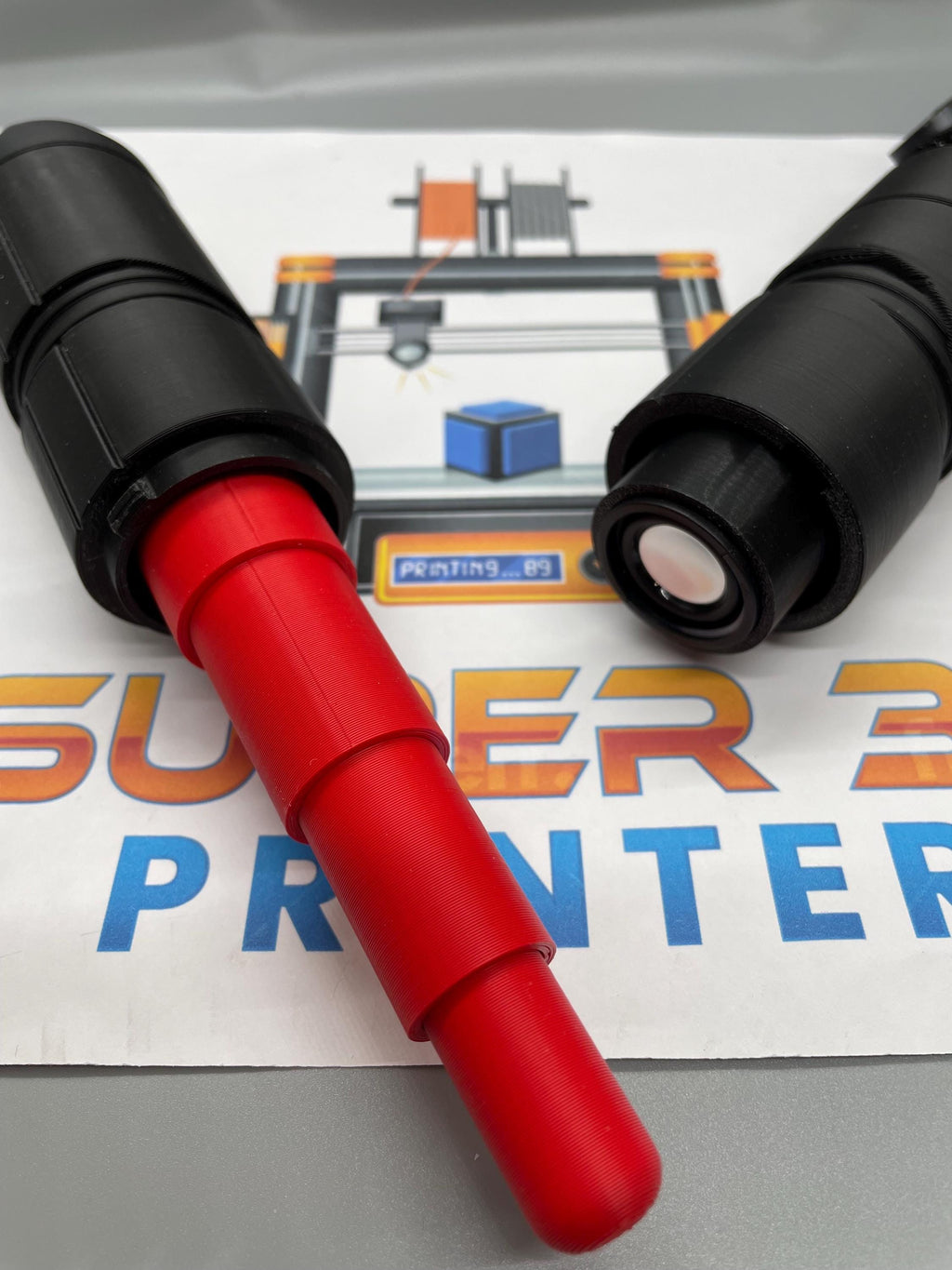 The Stranger Qimir's Lightsaber from The Acolyte: Working Light Up Sound FX, 3D Printed Saber