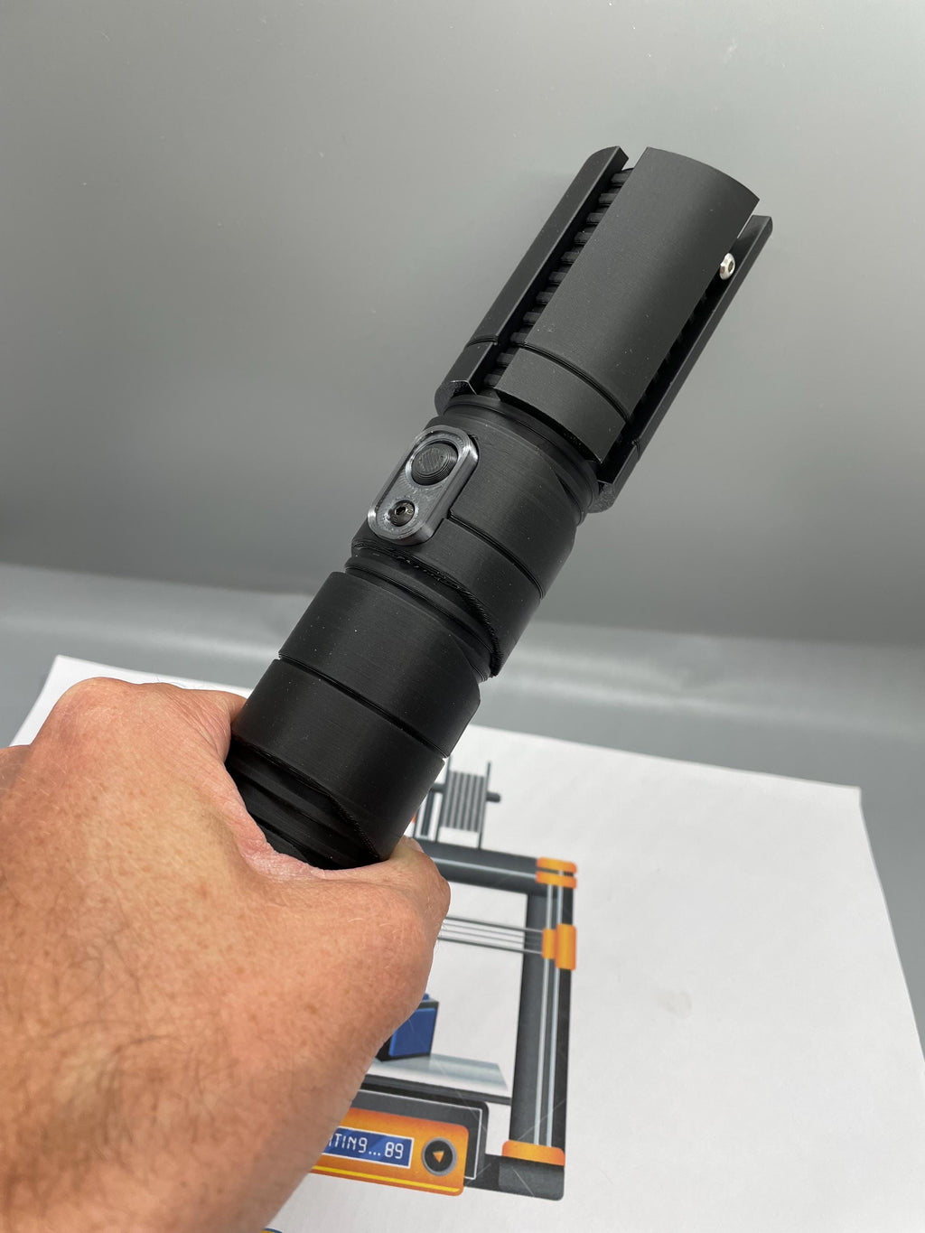 The Stranger Qimir's Lightsaber from The Acolyte: Working Light Up Sound FX, 3D Printed Saber