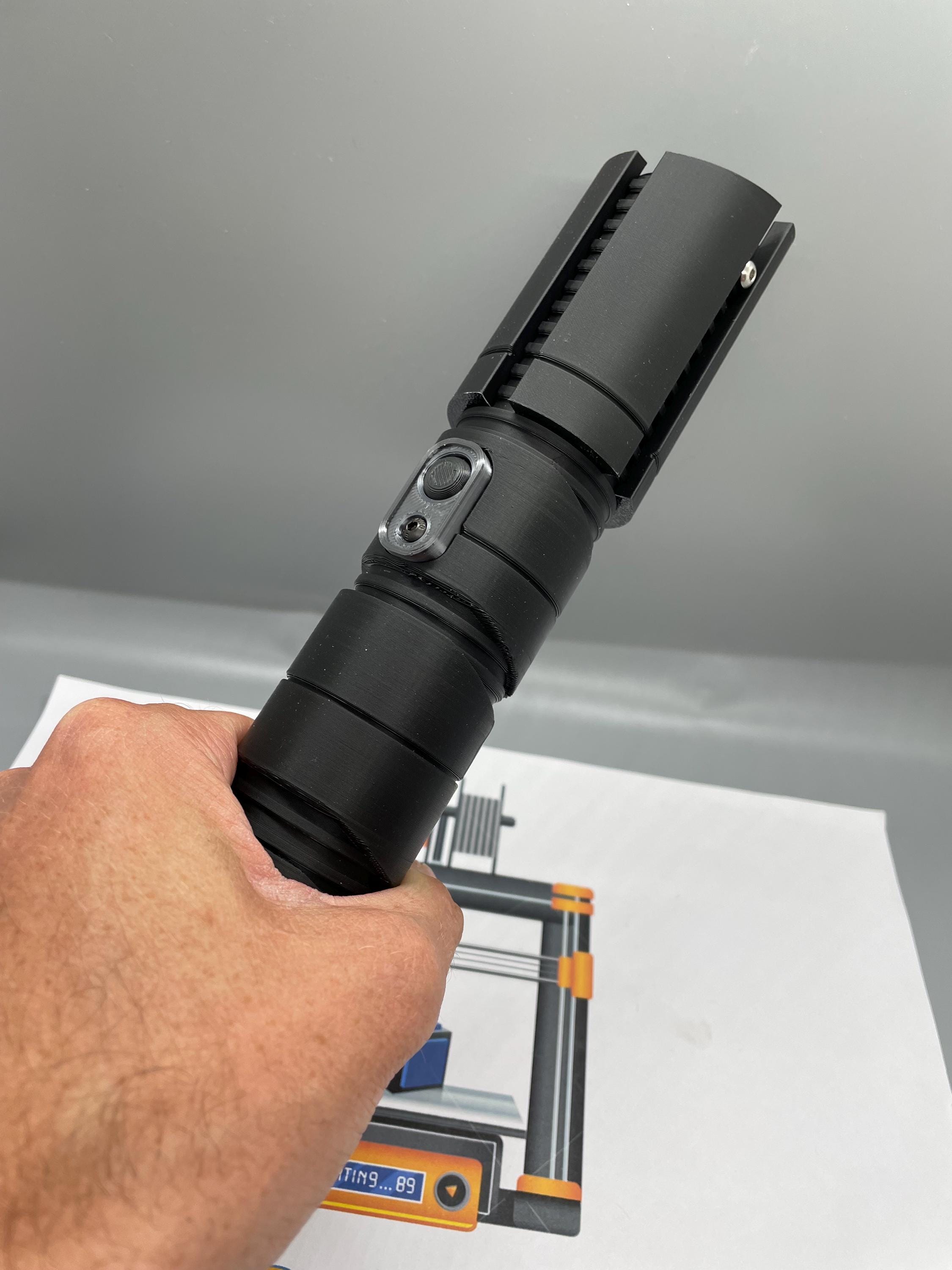 The Stranger Qimir's Lightsaber from The Acolyte: Working Light Up Sound FX, 3D Printed Saber