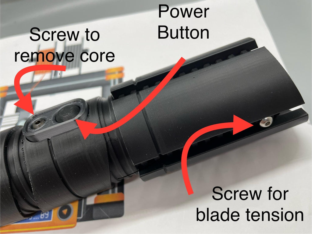 The Stranger Qimir's Lightsaber from The Acolyte: Working Light Up Sound FX, 3D Printed Saber