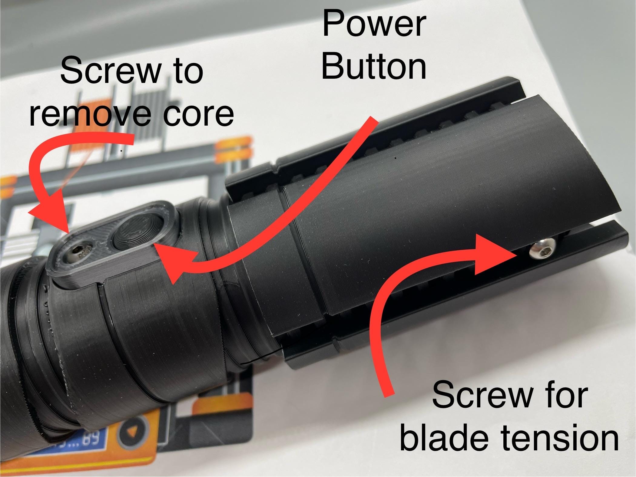 The Stranger Qimir's Lightsaber from The Acolyte: Working Light Up Sound FX, 3D Printed Saber