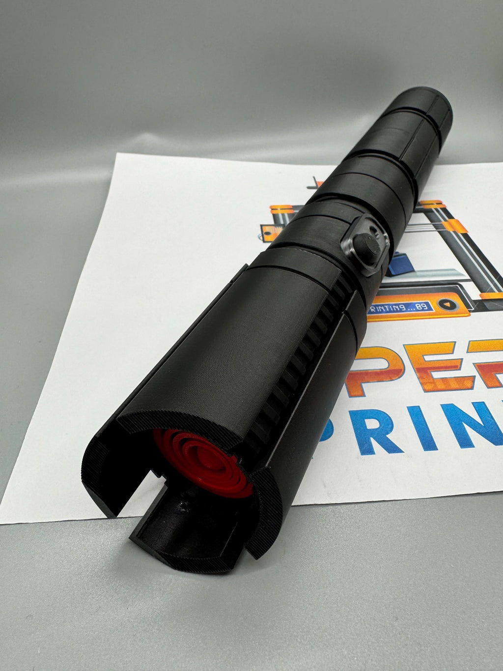 Qimir's Retractable Lightsaber from The Acolyte | The Stranger | Collapsible Saber-No Paint Required-3D Printed | Lightsaber Display Mount