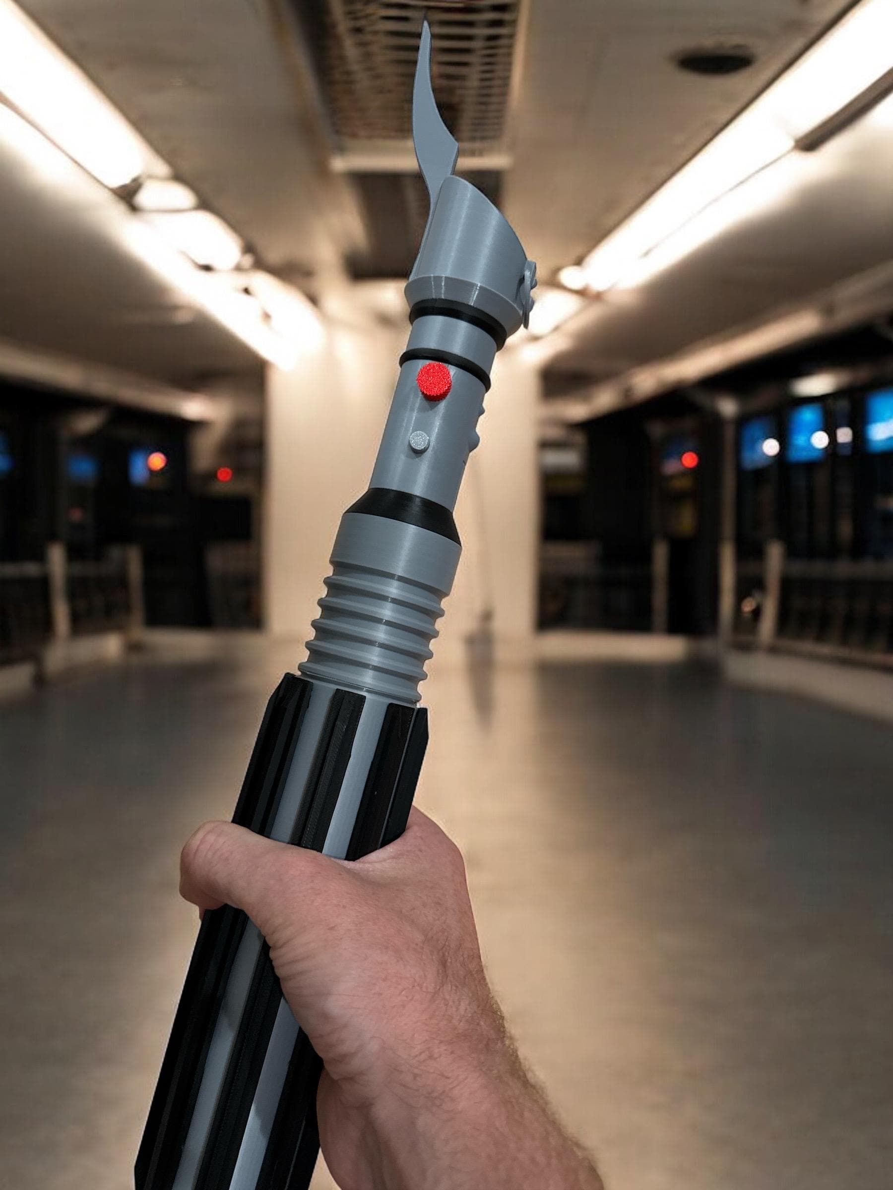 Savage Opress' Lightsaber | No Paint Required | 3D Printed | Galaxy's Edge | Clone Wars | Lightsaber Display Mount on Desk or Wall