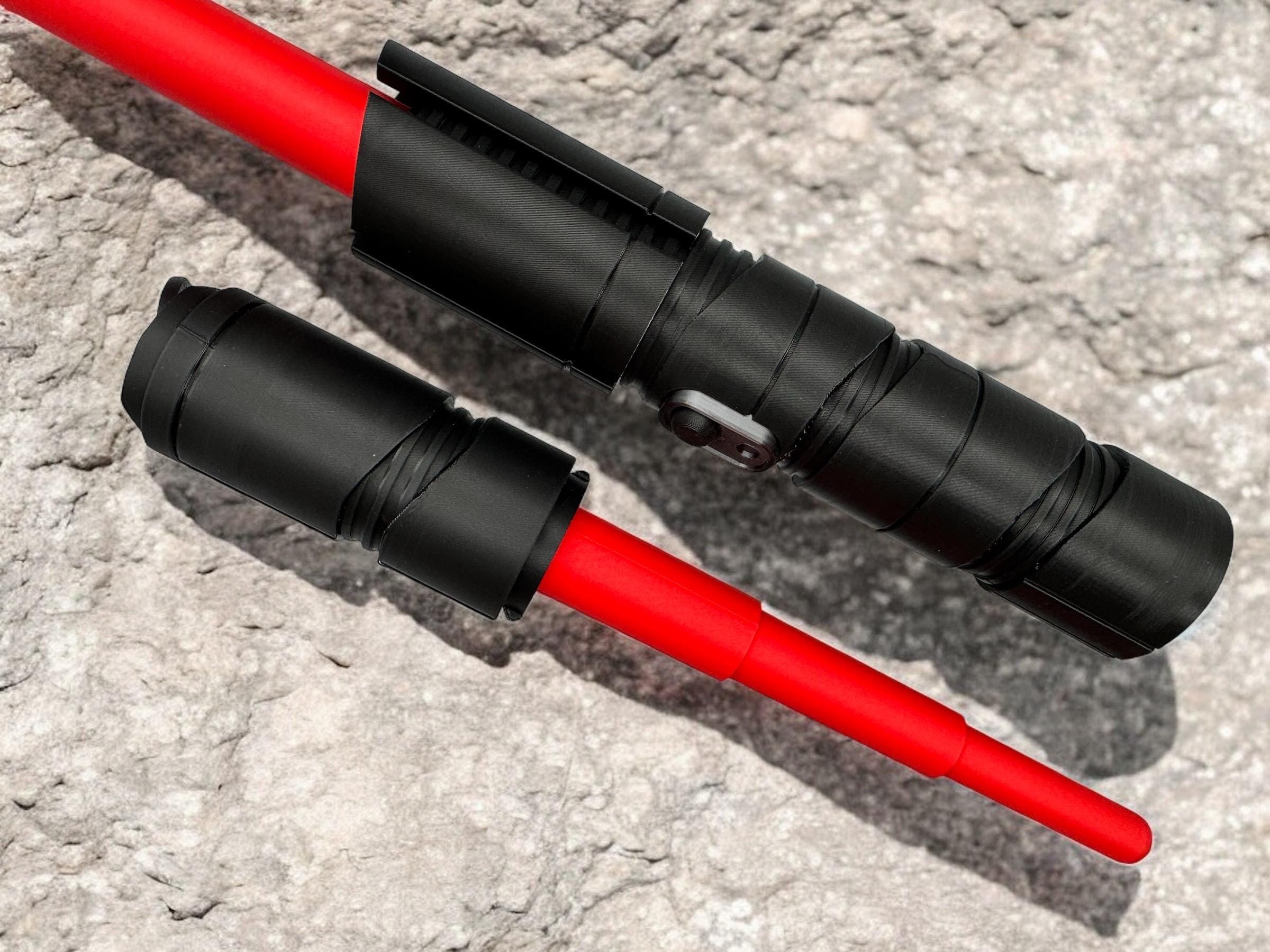 Qimir's Retractable Lightsaber from The Acolyte | The Stranger | Collapsible Saber-No Paint Required-3D Printed | Lightsaber Display Mount