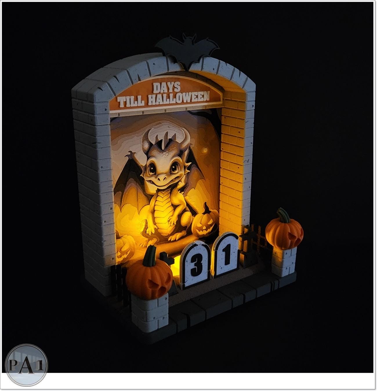 Halloween Countdown: Dragon & Haunted 3D Printed House Decor