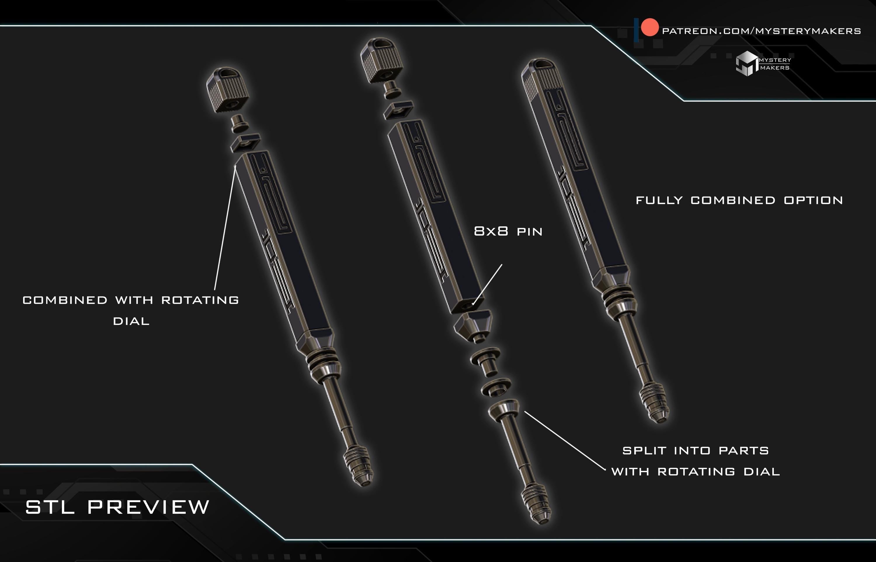 Kay Vess Data Spike: 3D Printed Video Game Prop