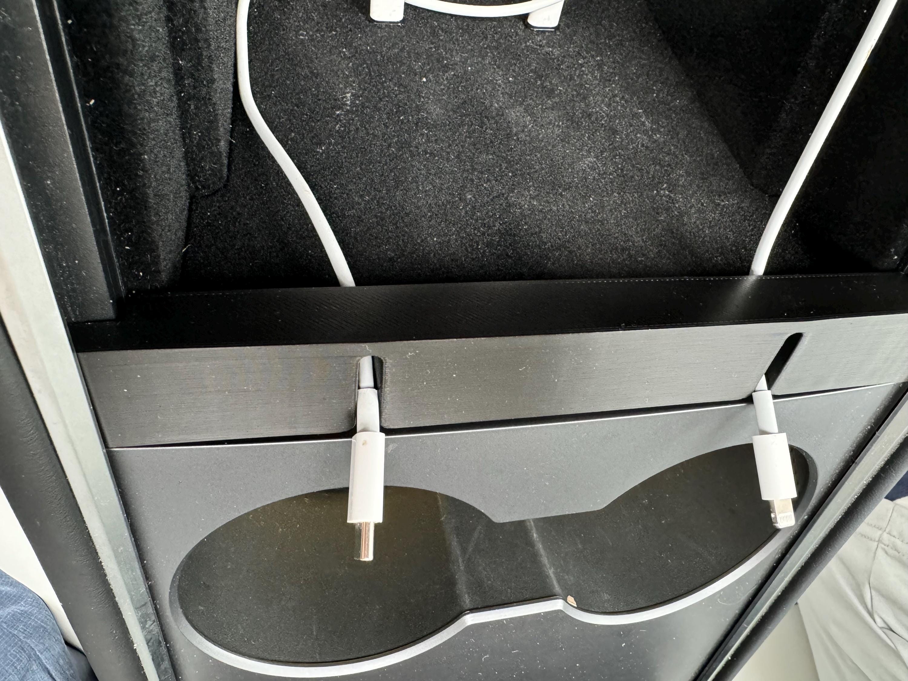 Tesla Cord Organizer for your Center Console | Stylish Convenience for Model Y | Custom-fit, Secure Storage, Easy Install