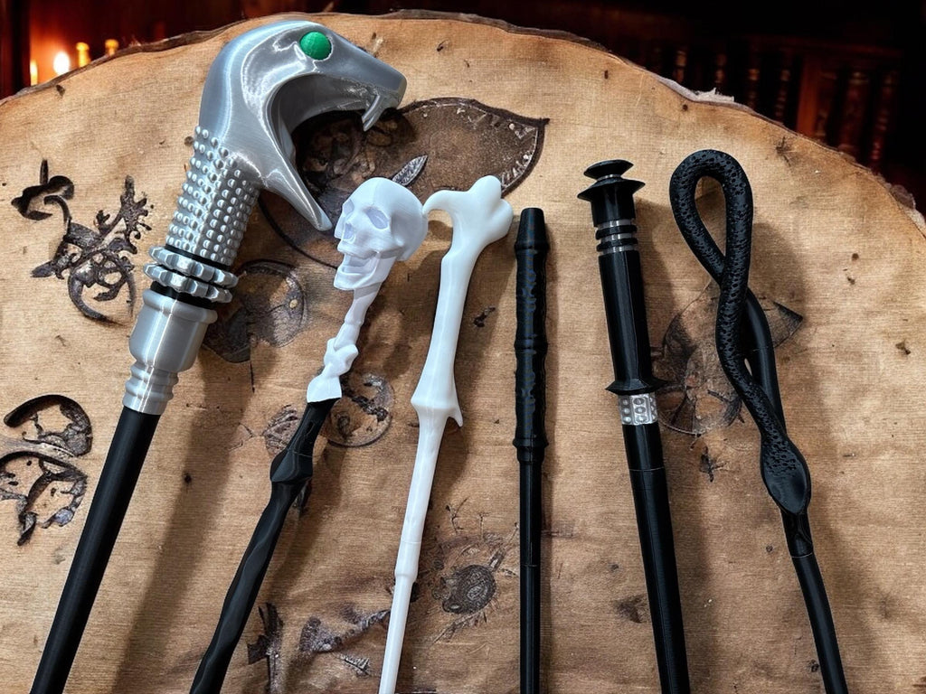 Death Eater 3D Printed Wizard Wand: Customizable Cosplay Prop