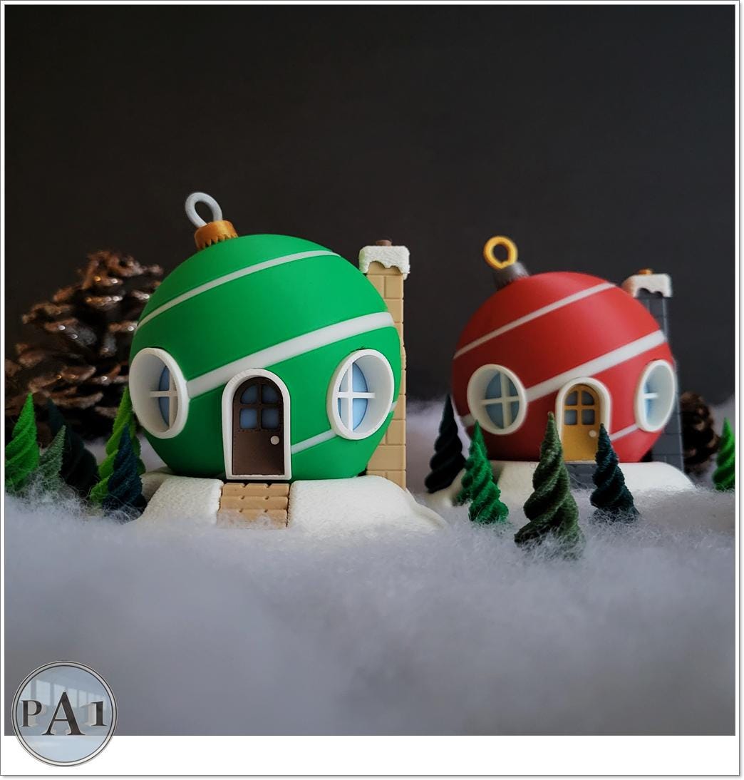 Christmas Village 3D Printed Fairy Garden: Whimsical Winter Wonderland