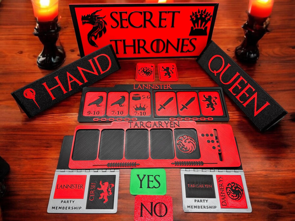 Secret Thrones | 3D Printed | Secret Hitler Variant Game