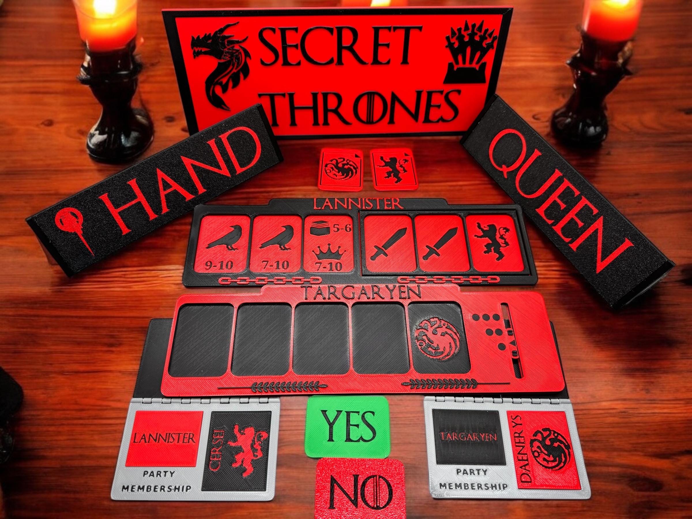 Secret Thrones | 3D Printed | Secret Hitler Variant Game
