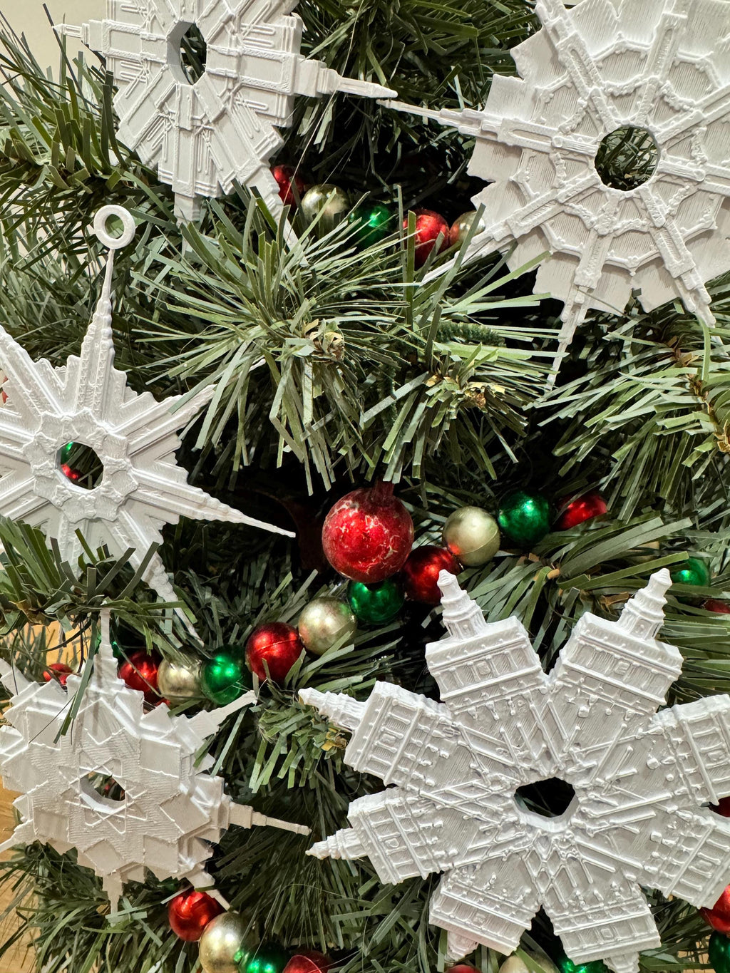 Temple Flakes Christmas Ornament: 3D Printed LDS Mormon Church Art