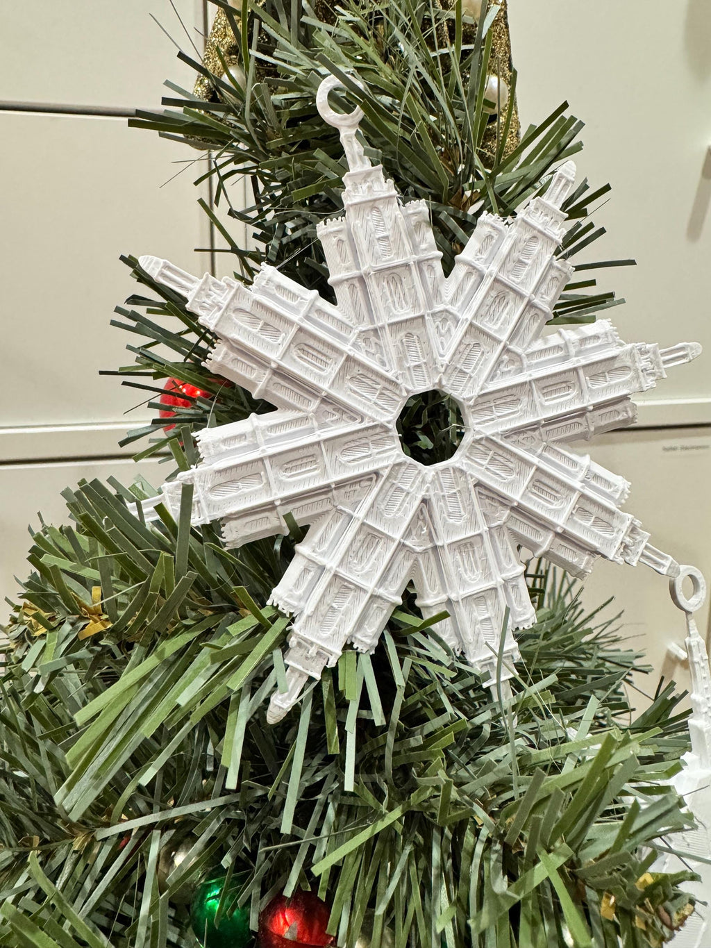 Temple Flakes Christmas Ornament: 3D Printed LDS Mormon Church Art