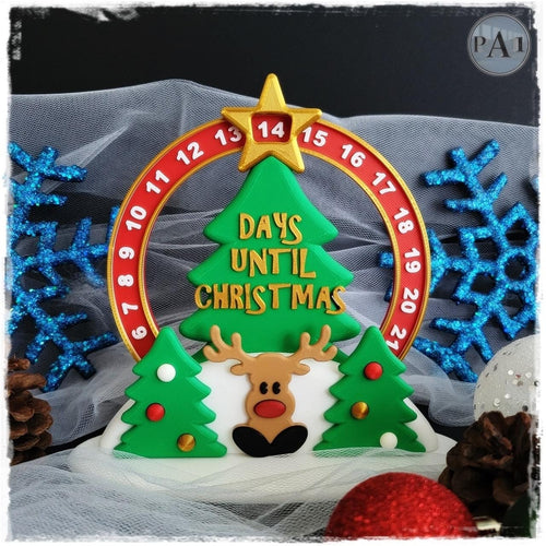 3D Printed Christmas Countdown: Holiday Decor with Reindeer & Tree