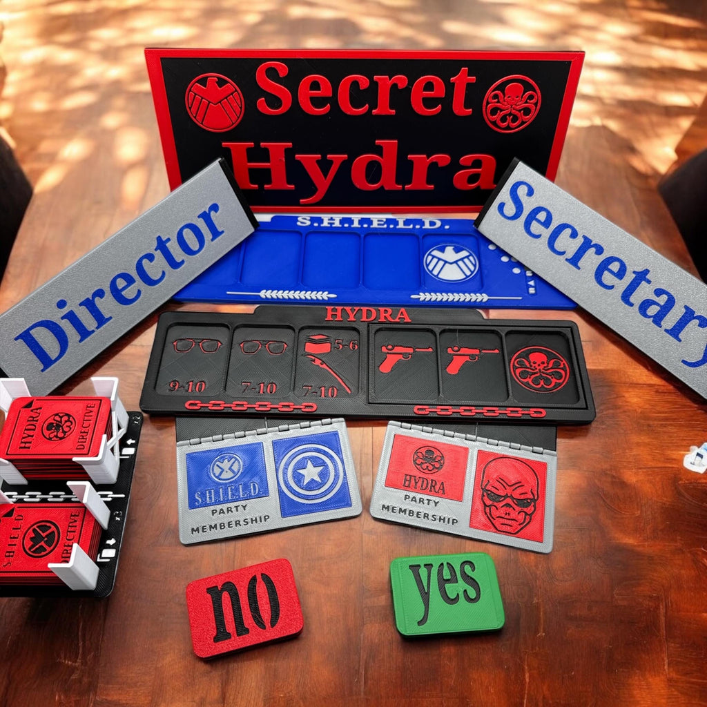 Secret Hydra | Secret Hitler | 3D Printed | In-Color | Mystery Games | Murder Mystery | Tabletop Games | Party Games | Board Game|Hail Hydra