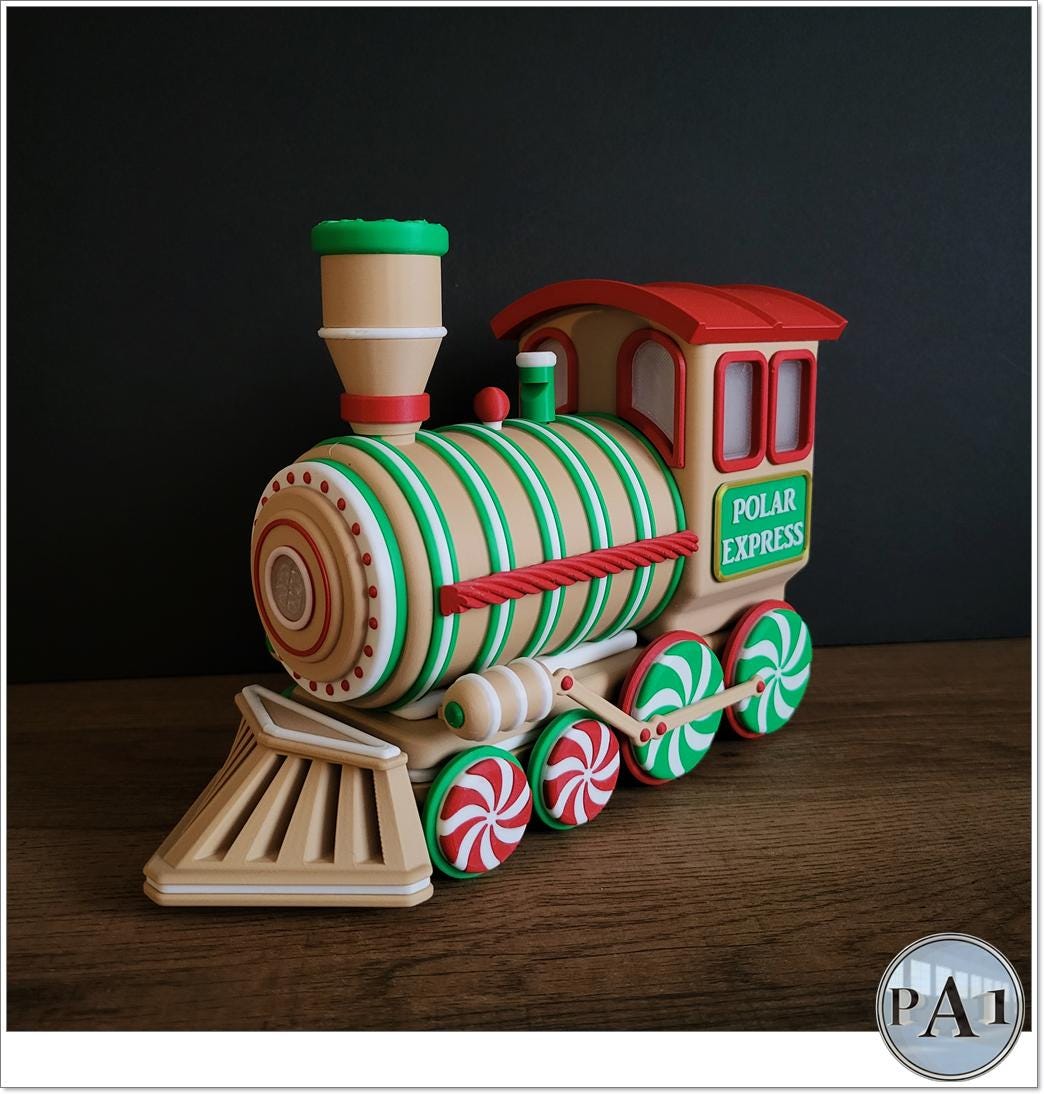 3D Printed Christmas Train Kit: Holiday Decor