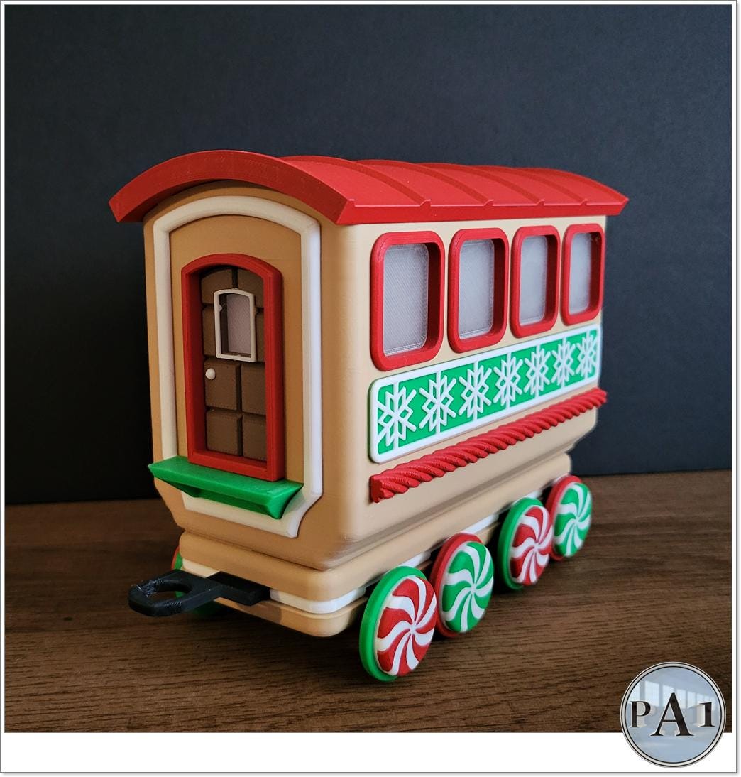 3D Printed Christmas Train Kit: Holiday Decor
