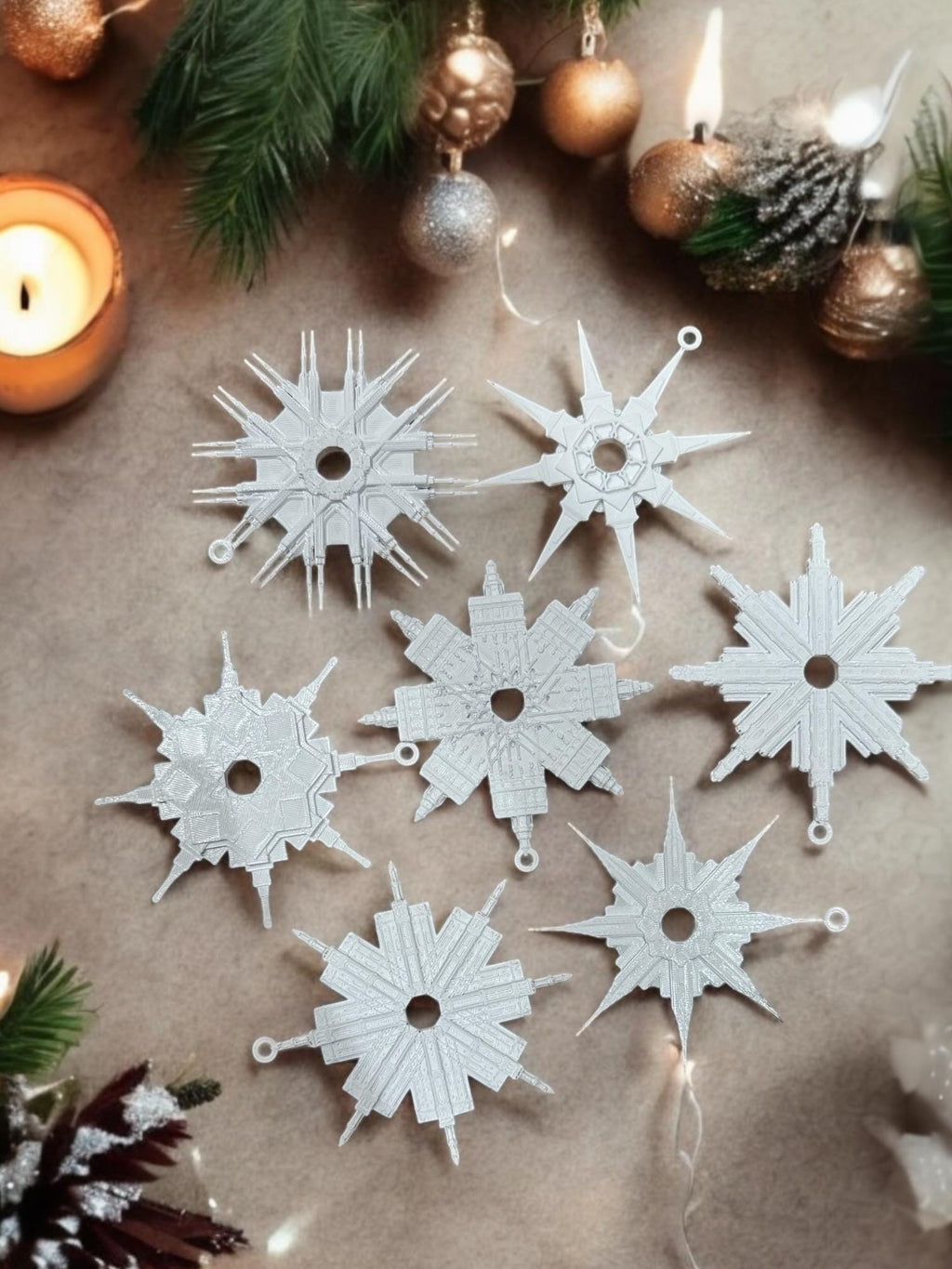 Temple Flakes Christmas Ornament: 3D Printed LDS Mormon Church Art