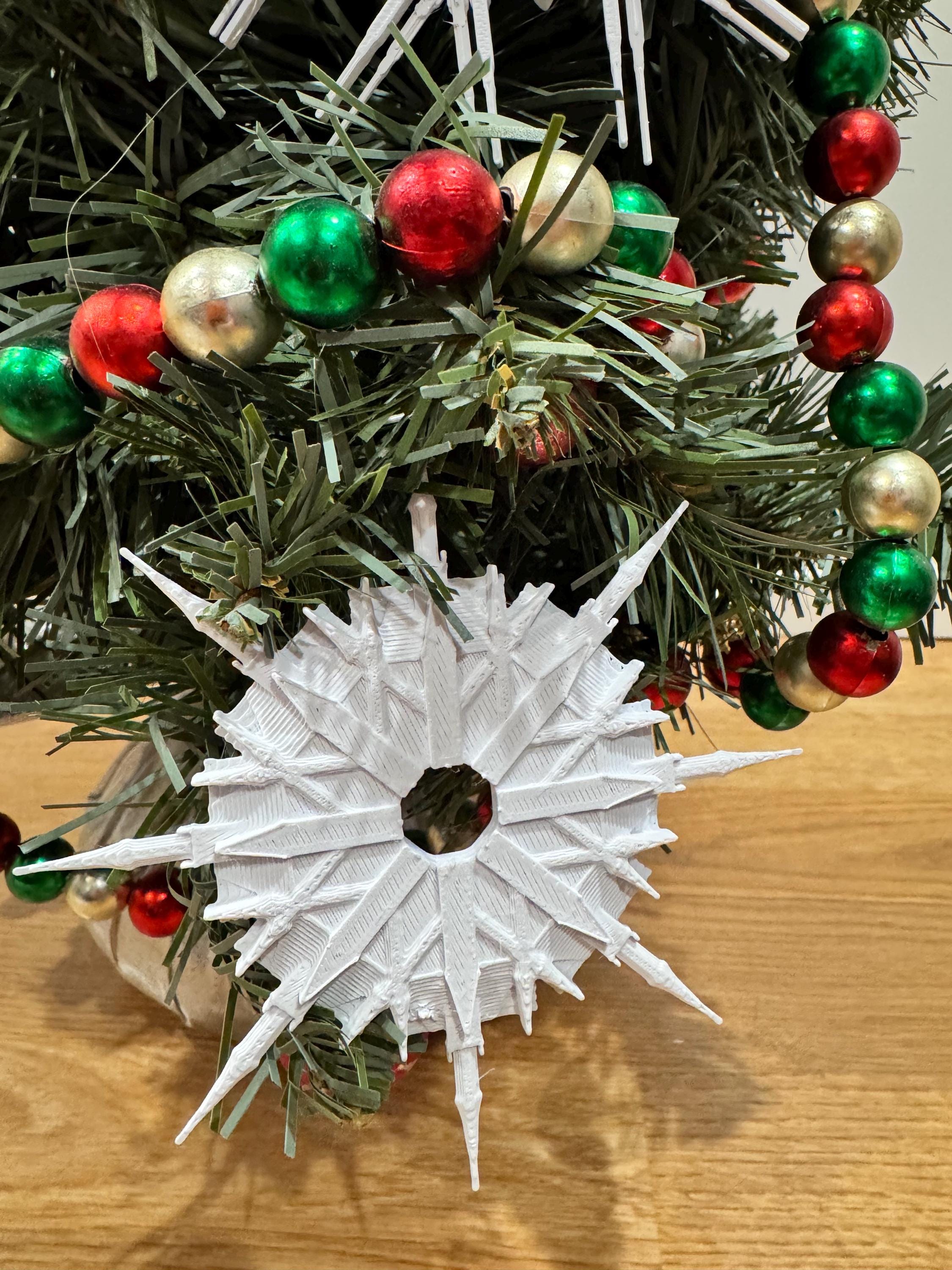 Temple Flakes Christmas Ornament: 3D Printed LDS Mormon Church Art