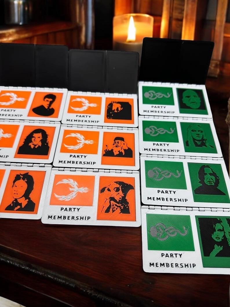 Secret Voldemort | Secret Hitler | 3D Printed | In-Color | Mystery Games | Murder Mystery | Tabletop Games | Party Games | Board Game