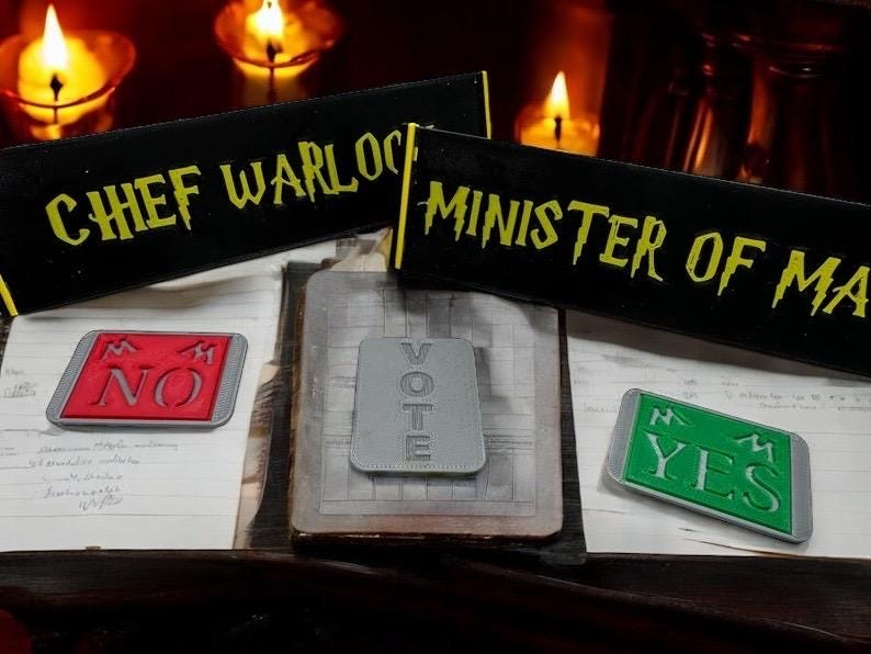 Secret Voldemort | Secret Hitler | 3D Printed | In-Color | Mystery Games | Murder Mystery | Tabletop Games | Party Games | Board Game