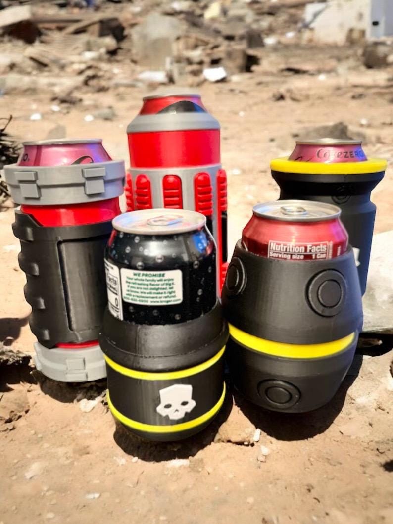 Helldivers 2 Can Sleeve Sweet Liber-Tea | Toy Video Game Replica | Not Real Working | 3D Printed | In Color | Non Functional | For Democracy