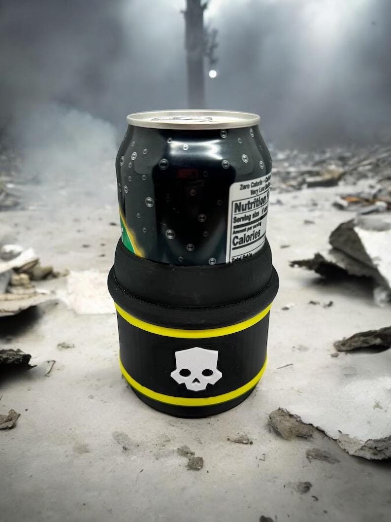 Helldivers 2 Can Sleeve Sweet Liber-Tea | Toy Video Game Replica | Not Real Working | 3D Printed | In Color | Non Functional | For Democracy