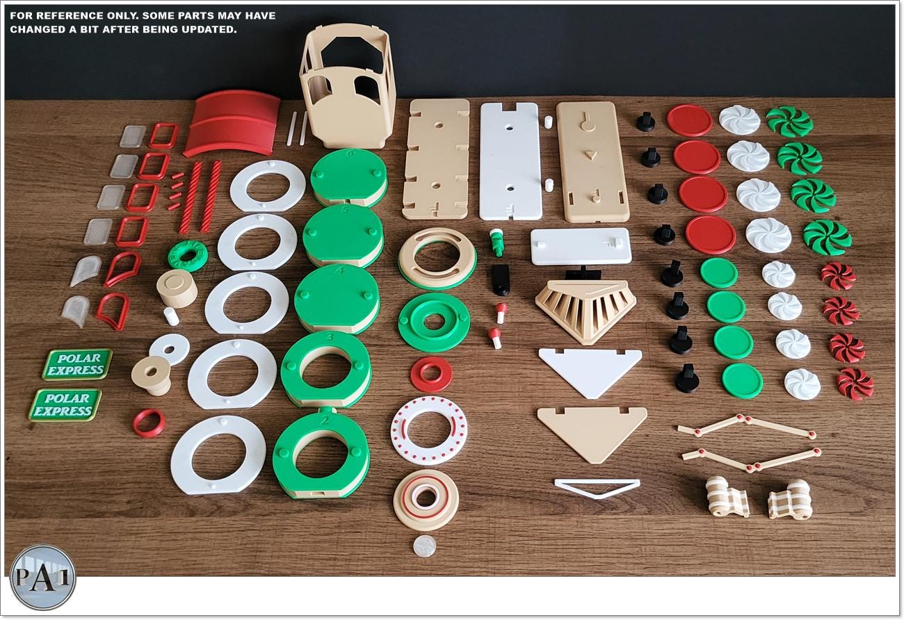 3D Printed Christmas Train Kit: Holiday Decor